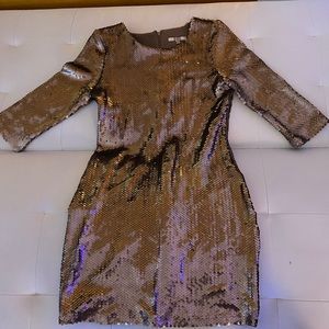 Copper Sequin Mini Party Dress for A night on the Town